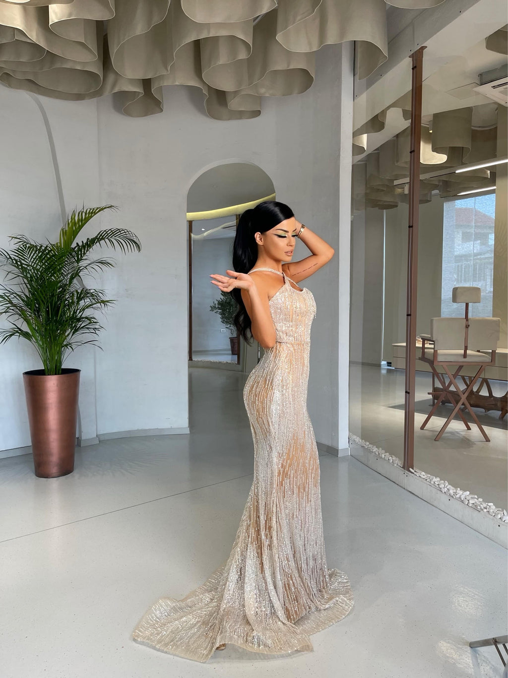 Nude dress